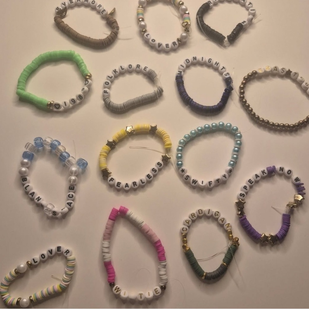 taylor swift claybead bracelet